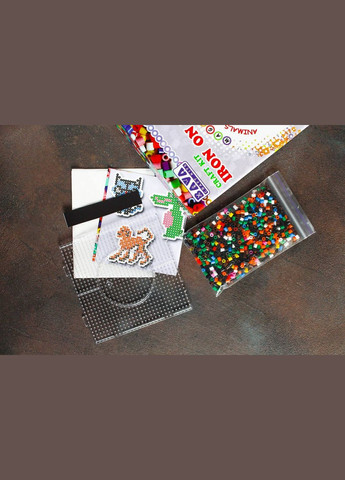 Магніти з термомозаїки "Тварини" (TM-008) набір для творчості УМНЯШКА (305231807)