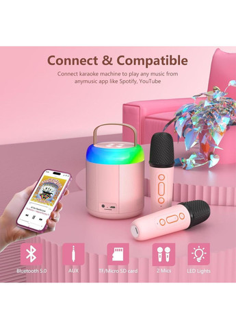 Караоке-машина для детей с 2 микрофонами Tipao No Brand (363320228)