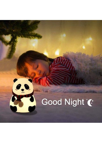Ночник силиконовый Панда LED лампа Светильник на аккумуляторе в детскую No Brand (363329714)