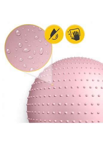 Мяч для фитнеса (фитбол) 65 см массажный Anti-Burst Pink () 4FIZJO P-5905973400220 (345714805)