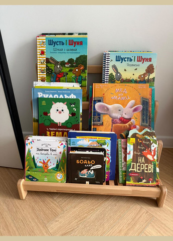 Детская полка книг и игрушек напольная из бука Маленькая Натуральная Tatoy (326598602)