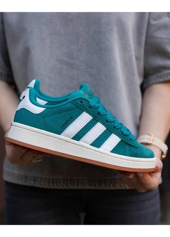 КРОССОВКИ ЖЕНСКИЕ ADIDAS CAMPUS DARK GREEN WHITE V2 АДИДАС КАМПУС БЕЛЫЕ No Brand белые демисезоны (391952205)