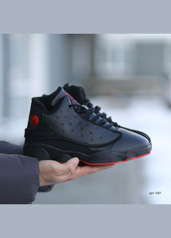 Черные зимние зимние кроссовки retro 13 black red Stilli Jordan