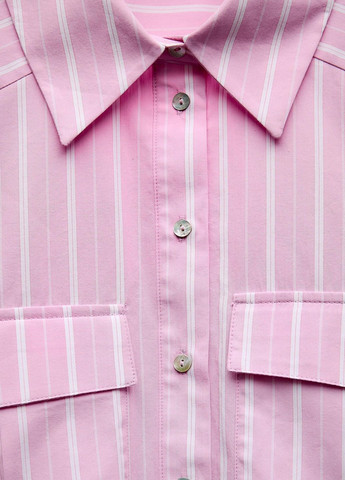Розовая повседневный рубашка в полоску Zara