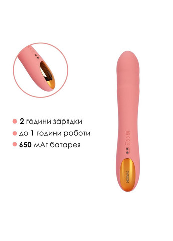 Смарт-вібратор з пульсацією Svakom Ava Neo Peach Pink, 15 режимів роботи, водонепроникний No Brand (366879152)