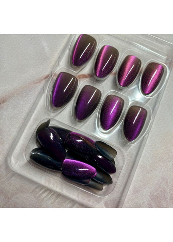 Накладні нігті, котяче око, набір 30 шт No Brand (372114344)