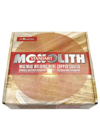 Зварювальний дріт Standart G3Si1 (0.8 мм, 5 кг) обміднений на пластиковій котушці (20074) PlasmaTec (306551172)