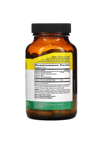 Вітаміни та мінерали Target-Mins Magnesium Caps with Silica 300 mg, 120 вегакапсул Country Life (293339993)
