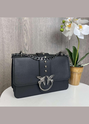 Женская мини сумочка клатч с цепочкой и магнитом 3 отделения черная (sku_771КР) No Brand (330576410)