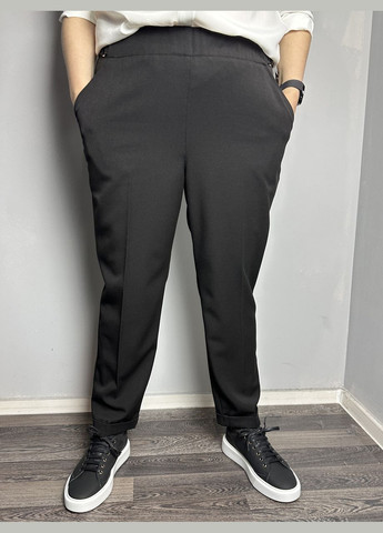 Жіночі брюки завужені до низу чорні MKJL1108-2 Modna KAZKA (278259095)
