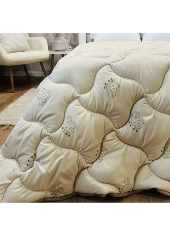 Зимнее одеяло "Warm Wool Comfort" (70% Шерсть). Размер двуспальный 180x210 см бежевого цвета. No Brand (365749768)