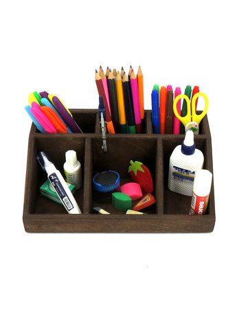 Органайзер настільний з дерева Лоренс капучино (КНЦ-004209) No Brand (328227304)