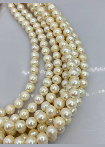 Заготовки перлів на нитці без замка 9-10 мм 40 см No Brand (313930966)