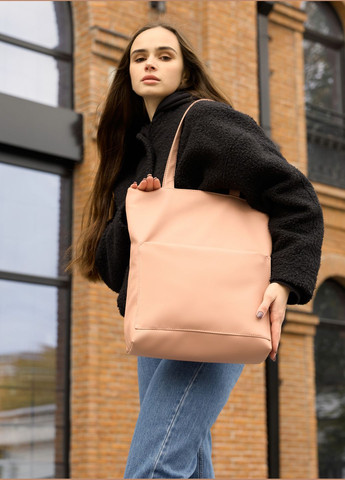 Женская сумка шопер пудра Sambag (322825619)