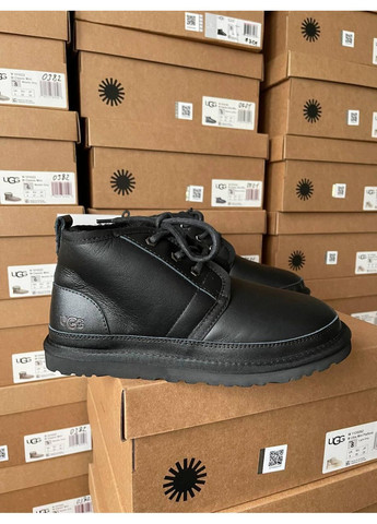 Угги Женские UGG Neumel Leather Black (Шкіра) (366320747)