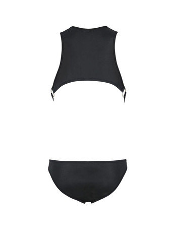 Чоловіче шкіряне боді Adam, чорне, заклепки Passion (297394460)