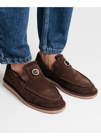 Krula Лоферы женские коричневые замша коричневый з натуральная замша, украина — всесезон (359854997)