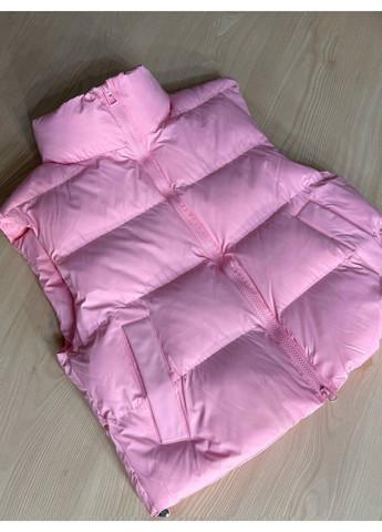 Жилетка женская A-N 10013 дутая без капюшона розовая No Brand (343276855)