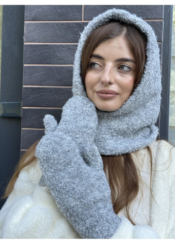 Капор женский капюшон Teddy барашек ирис Odyssey (363820456)