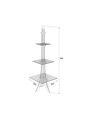 Этажерка для товаров 3 яруса Эйфелева башня Ekostar (368306798)