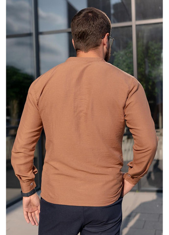 Стильна чоловіча сорочка з прямим приталеним кроєм та коміром-стійкою Vakko (362189160)