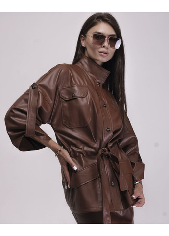 Коричнева шкіряна куртка red exp. коричнева RED EXP.