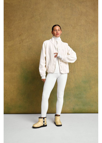 Бомбер жіночий з плюшу (тедді) на флісі (універсальний розмір) DK/DL Мода без кордонів на блискавці (366447253)