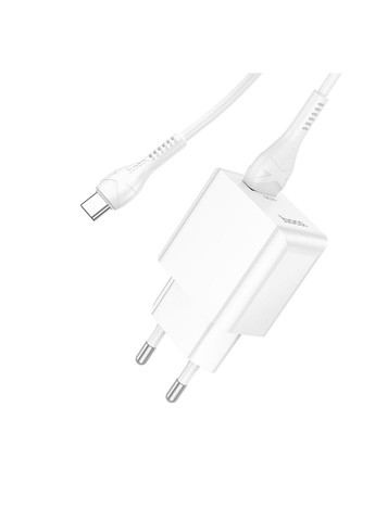 Сетевое зарядное устройство с кабелем C98A Proton single port QC3.0 charger set(Type-C) White Hoco (369457703)