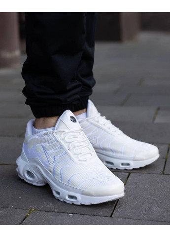 КРОССОВКИ ЖЕНСКИЕ NIKE AIR MAX TN WHITE НАЙК АИР МАКС ТН No Brand белые демисезоны (368869693)