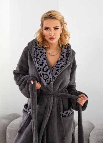 Жіночий теплий халат міді з капюшоном та чобітками Modena (305776906)