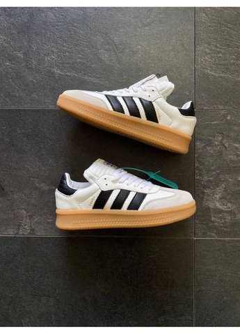 КРОСІВКИ ЖІНОЧІ ADIDAS SAMBA XLG WHITE / BLACK GUM PLATFORM АДІДАС САМБА No Brand чорні демісезони (368854858)