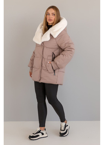 Бежева зимня зимова куртка дора MioRichi