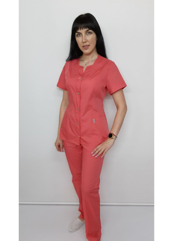 Жіночий медичний костюм Сану бавовна 46 розмір короткий рукав No Brand (365843361)