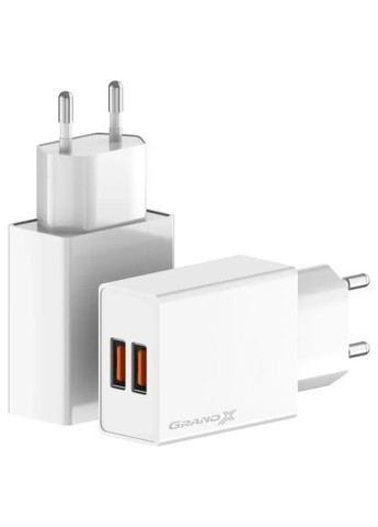 Зарядний пристрій (CH-15W) Grand-X CH-15W 2xUSB 10.5W Black (370014848)