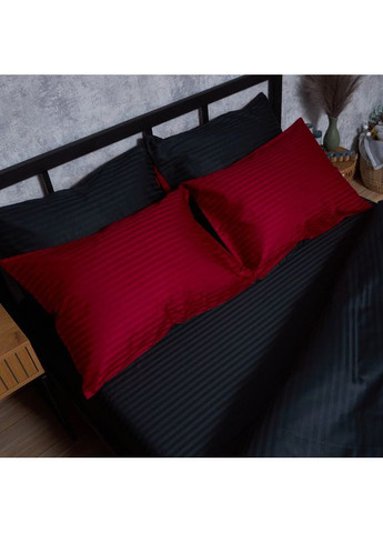 Комплект постельного белья Satin Stripe «» Полуторный 143х210 наволочки 4х50х70 (MS-820008558) Moon&Star Dark Romance (356116809)