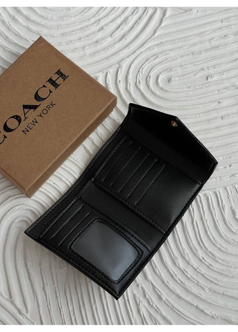 Кошелек женский Черный Coach портмоне Коуч визитница бумажник маленький No Brand (362045792)
