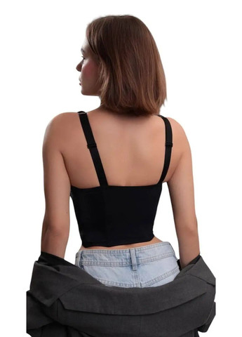 Корсетный топ в стиле Victoria's Secret чашки полу пуш-ап бретели регулируются 10 крючков, Женский топ No Brand Корсетний топ в стилі Victoria’s Secret чорний (360428911)