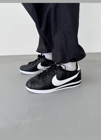 Чорні Осінні кросівки чоловічі і жіночі nike cortez black | найк кортез чорний No Brand