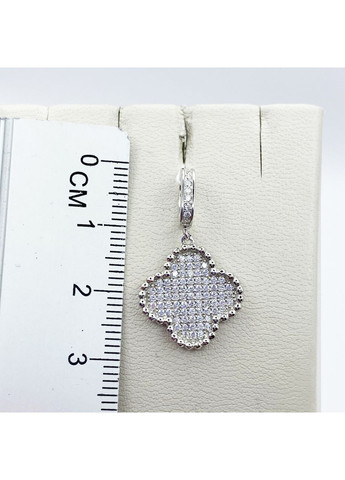 Кулон срібний з кубічним цирконієм "Конюшина" 2,45 г No Brand (369737017)