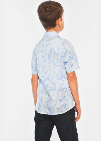 Голубой классическая рубашка в полоску Let's Shop