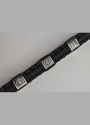 Браслет с вышиванкой коловратом отпечатком лапы и цветом перуна из мельхиора ручное литье + брелок в подарок No Brand (341738966)