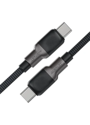 Кабель C1003 Type-C to Type-C 3A, 60W, 1.2m, silicone, zinc connectors, Black Acefast (305412079)