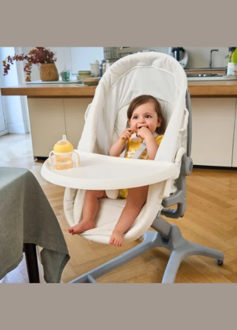 Кроватка-стульчик 5 в 1 Baby Hug Pro, белая Chicco (297869569)