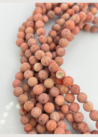 Коралл на нити без замка 8 мм 40 см Розовый 11544 No Brand (315343338)