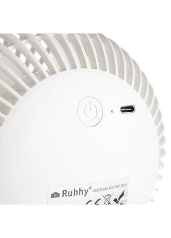 Беспроводной аккумуляторный вентилятор 25566 с зажимом 1200 мАч USB-C белый RUHHY (365820424)