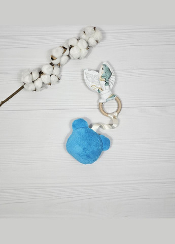 Іграшка комфортер Ведмедик і Еко гризунок Шурхітливі вушка з тримачем a.l.babybox Морські мешканці Синій фліс No Brand (315488135)