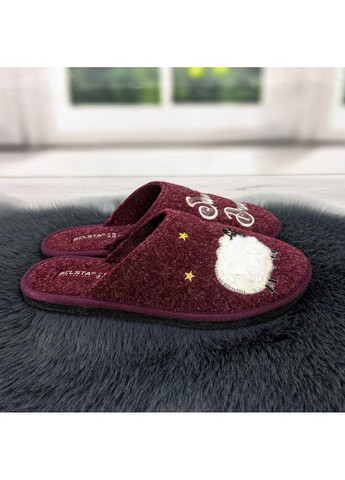 Бордовые тапочки женские фетровые для ламината Белста