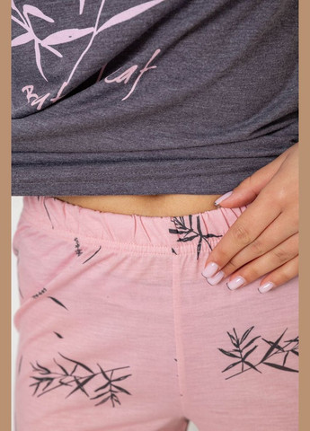 Серая всесезон пижама женская с принтом Fashion