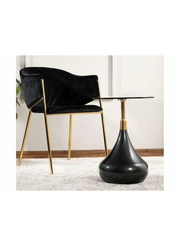 Журнальний столик TAURUS Скло Димчасте / Чорний Діаметр 40x54 TAURUSSC Signal (372178324)