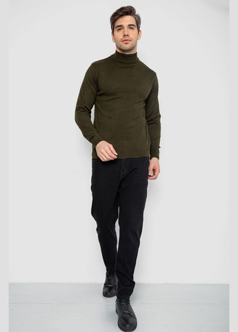 Оливковый (хаки) зимний свитер мужской однотонный Ager 161R1770